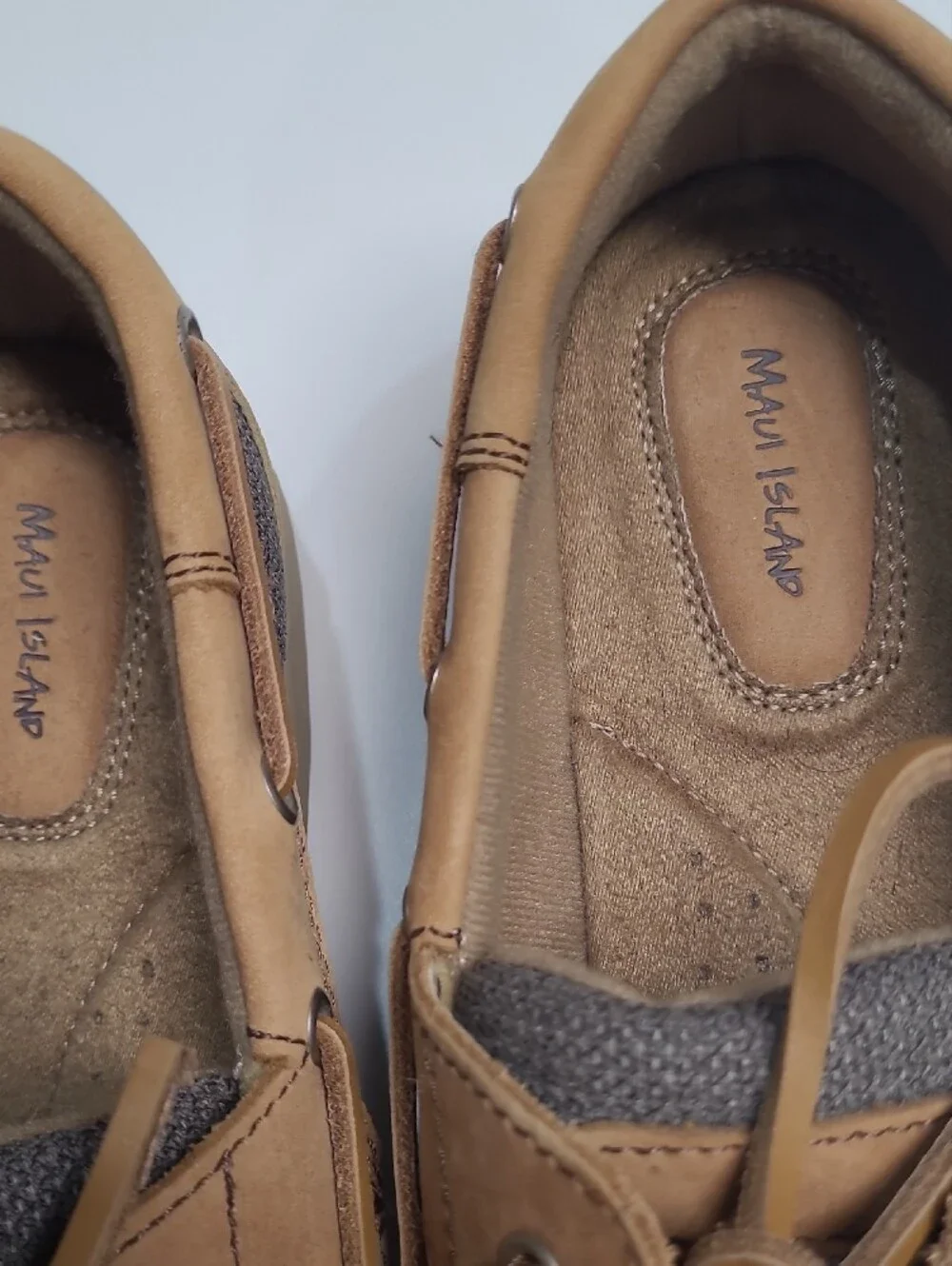 Maui Island Tan Leather Boat Shoes -Size 10